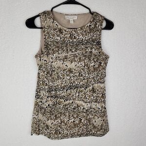DANA BUCHMAN Sleeveless Printed Blouse S
